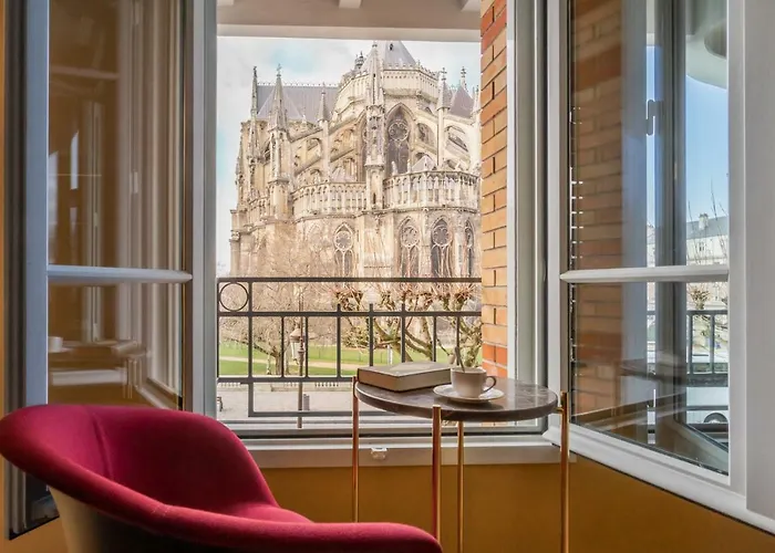 Les 7 Anges - Vue Cathedrale, Parking & Centre Historique Lägenhet Reims
